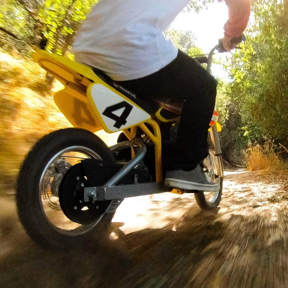 Razor MX650 Dirt Rocket Electric-Powered Dirt Bike with Authentic Motocross Dirt Bike Geometry, Rear-Wheel Drive, High-Torque, Chain-Driven Motor, for Kids 13+, Yellow