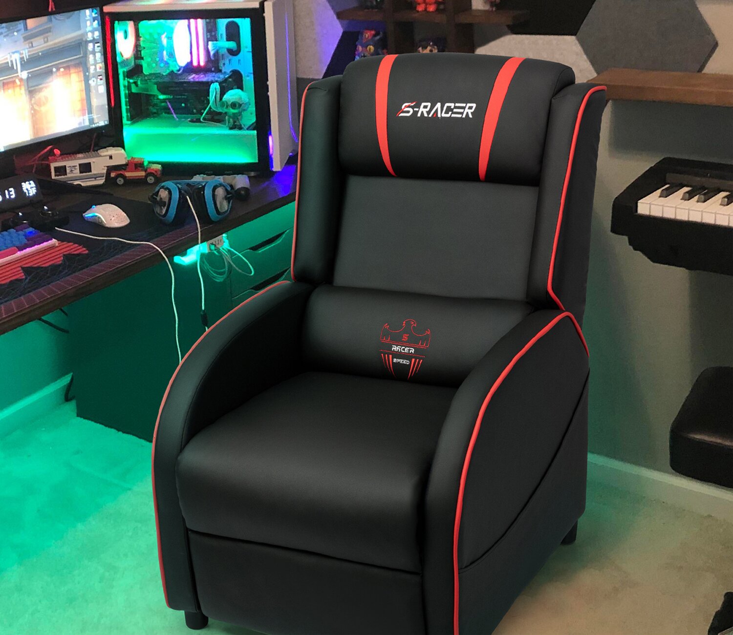 【Furniture】Faux Leather Reclining Massage Chair