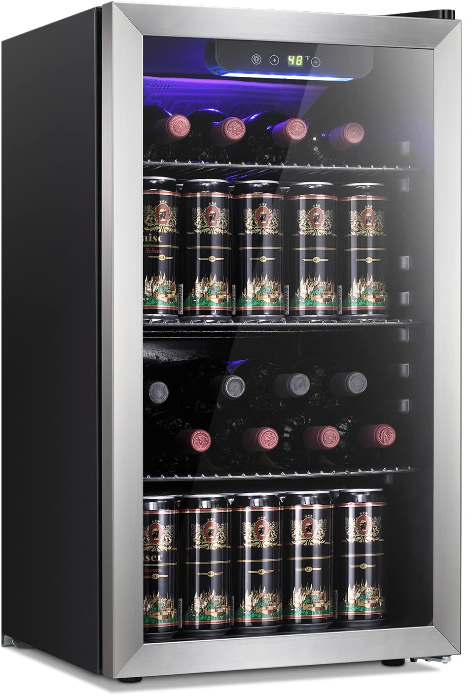 【Appliances】Antarctic Star 26 Bottle Wine Cooler/Cabinet Beverage Refrigerator Mini Wine Cellar Beer Soda