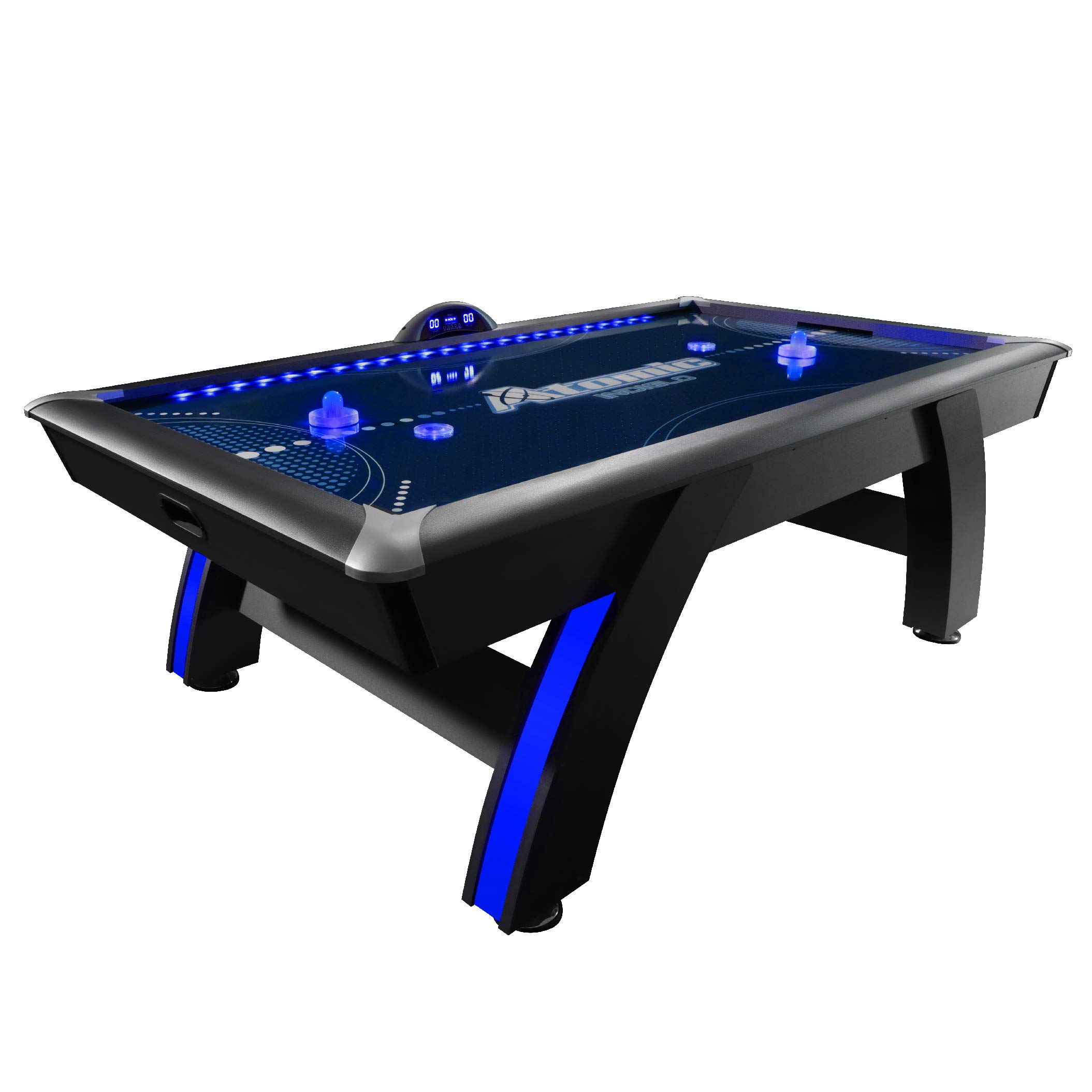 【Sports&Outdoors】7.5 ft LED Light UP Arcade Air Powered Hockey Tables - Includes Light UP Pucks & Pushers