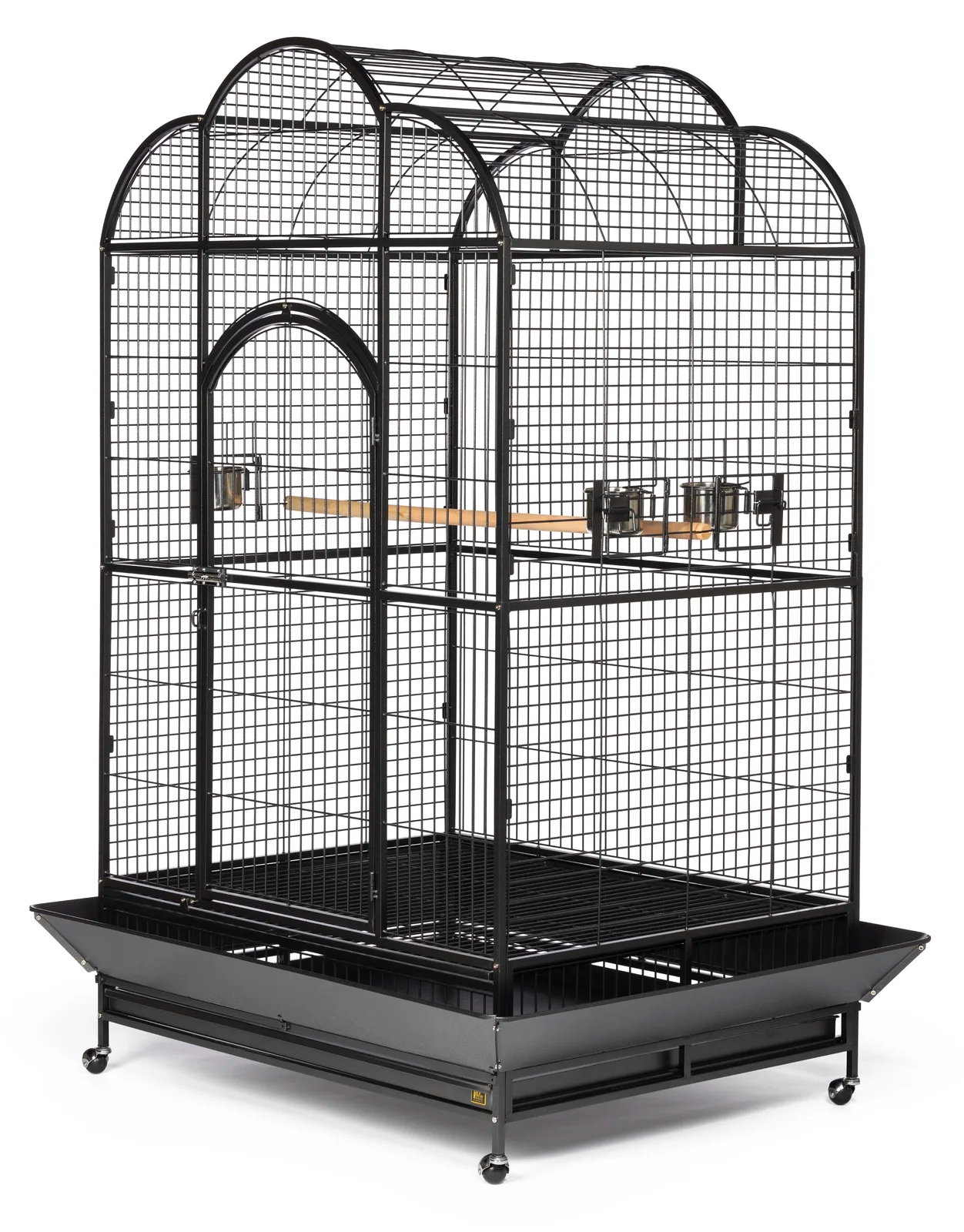 【Pet】Backes 78.25'' Steel Victorian Top Floor Bird Cage with Wheels