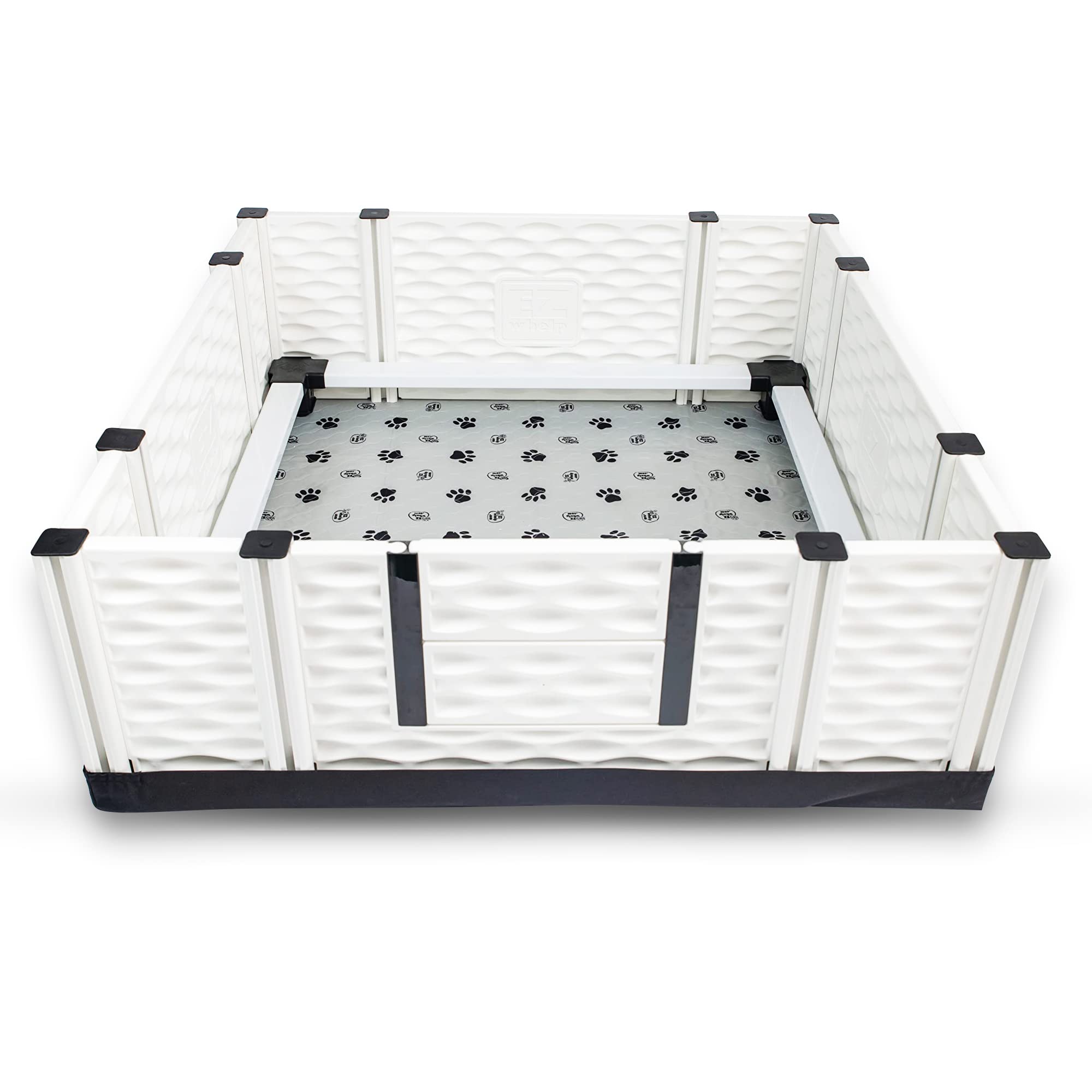 【Pet】Whelping Box for Dogs & Puppies - Indoor Dog Whelping Pen with Rails - Puppy Playpen 48