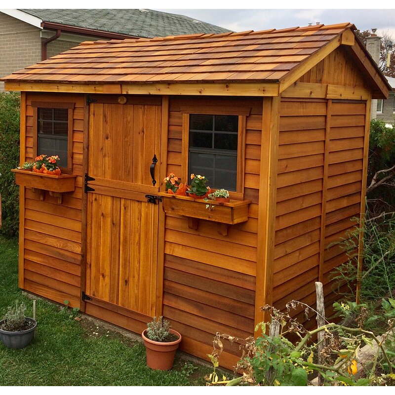 【Storage Shed】【BS】9 ft. W x 6 ft. D Solid Wood Storage Shed
