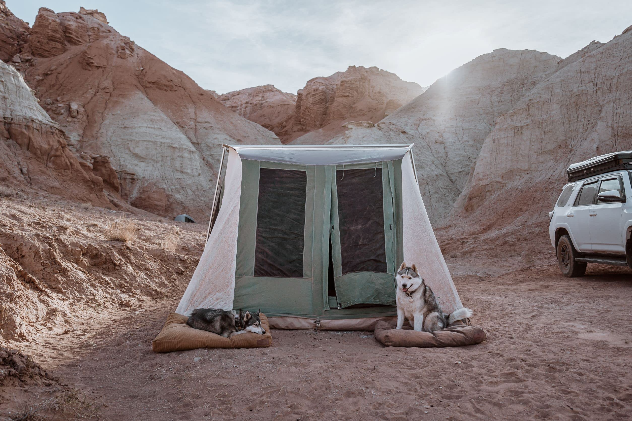 【Sports&Outdoors】Canvas Cabin Tent - Waterproof, 4 Season Outdoor Camping Tent, Premium 100% Cotton Canvas