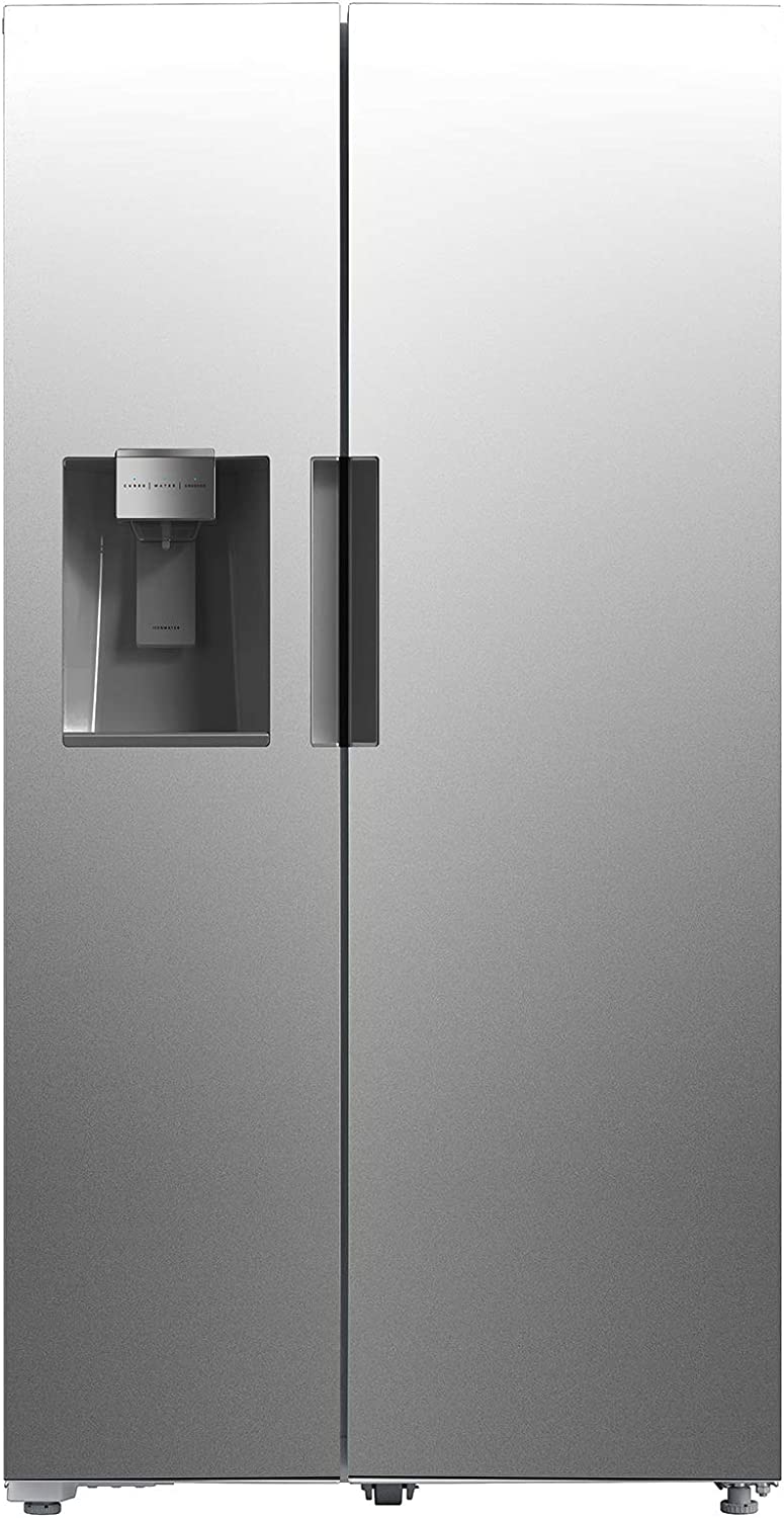 Smad 36" Side by Side Refrigerator with Automatic Ice Maker and Water Dispenser, Stainless Steel, 26.3 Cu.Ft.