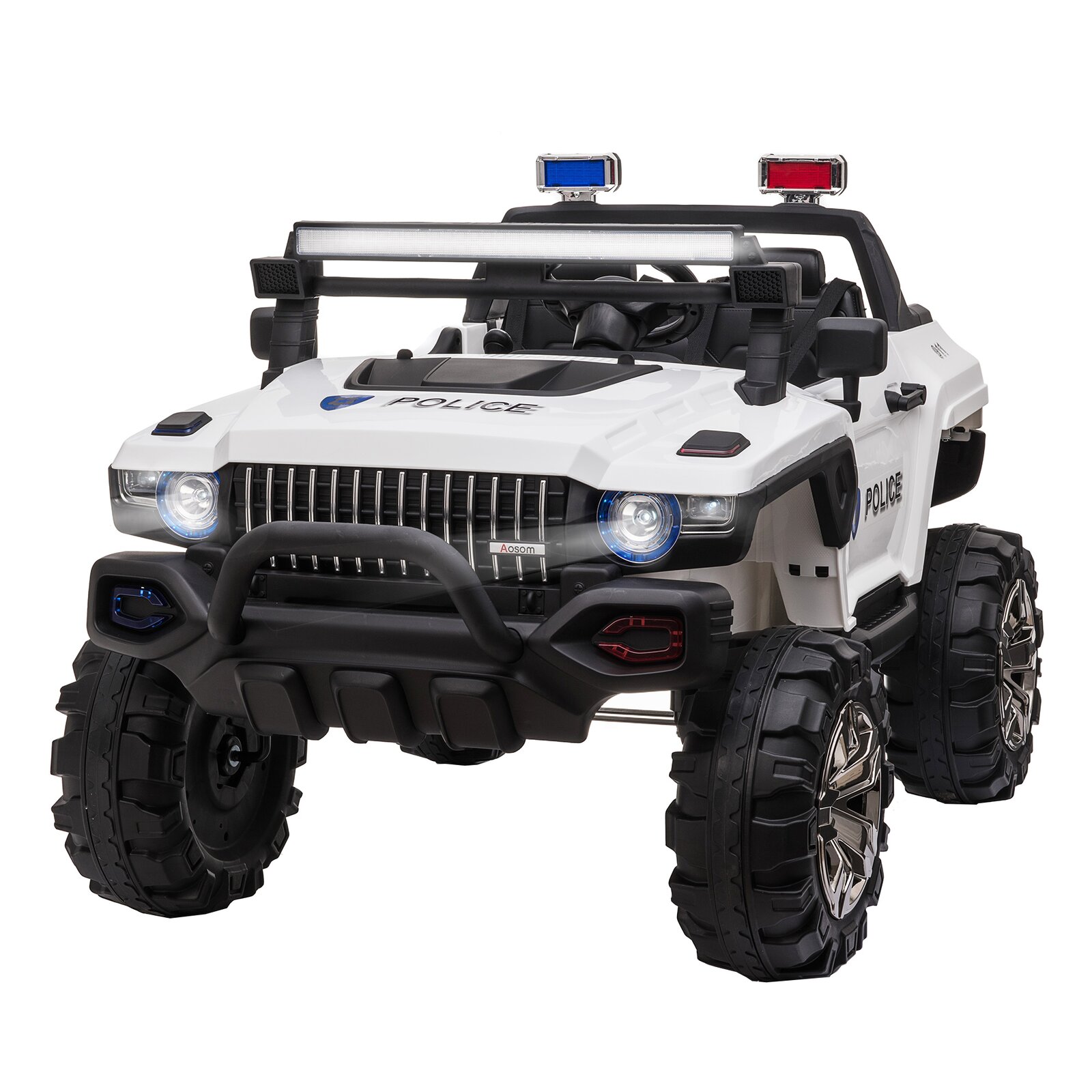 【Baby&Kids】2-Seater Electric Ride on Police Car SUV Truck Toy