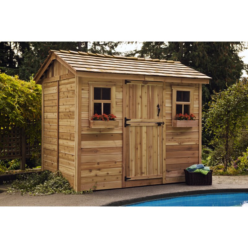 【Storage Shed】【BS】9 ft. W x 6 ft. D Solid Wood Storage Shed