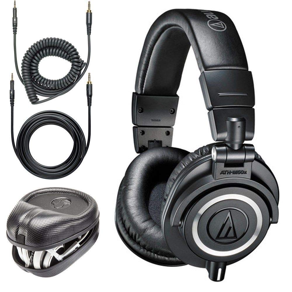 【Electronics】Audio-Technica ATH-M50x Professional Monitor Headphones + Slappa PRO Headphone Case