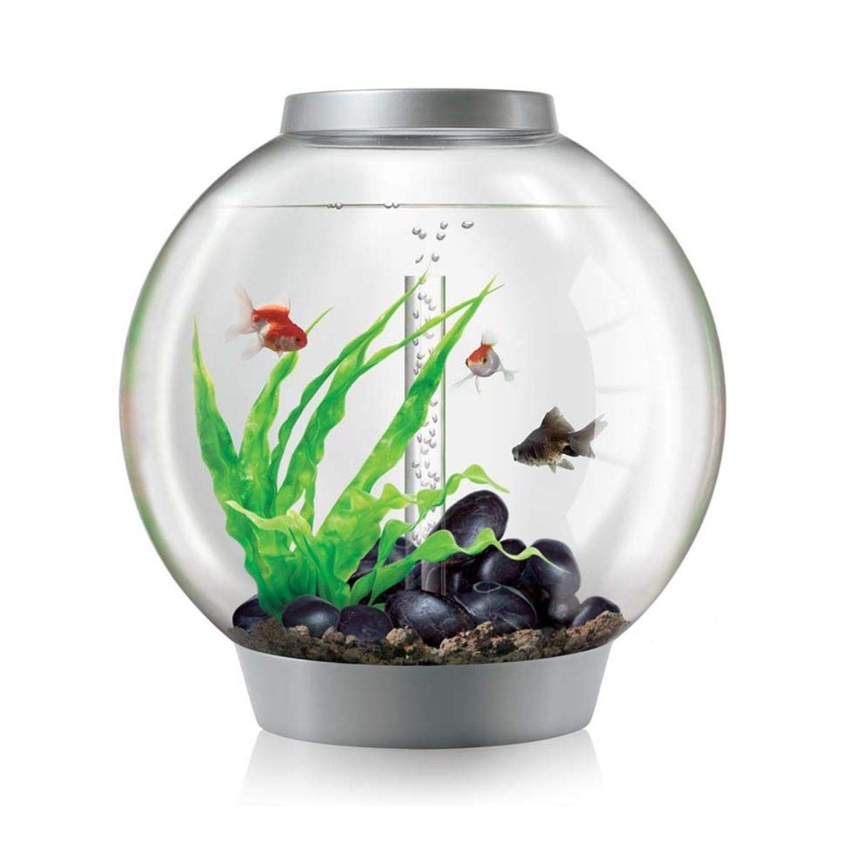 【Pet】Classic 60L Aquarium in Silver with MCR LED Lighting, Heater Pack & Silver Stand