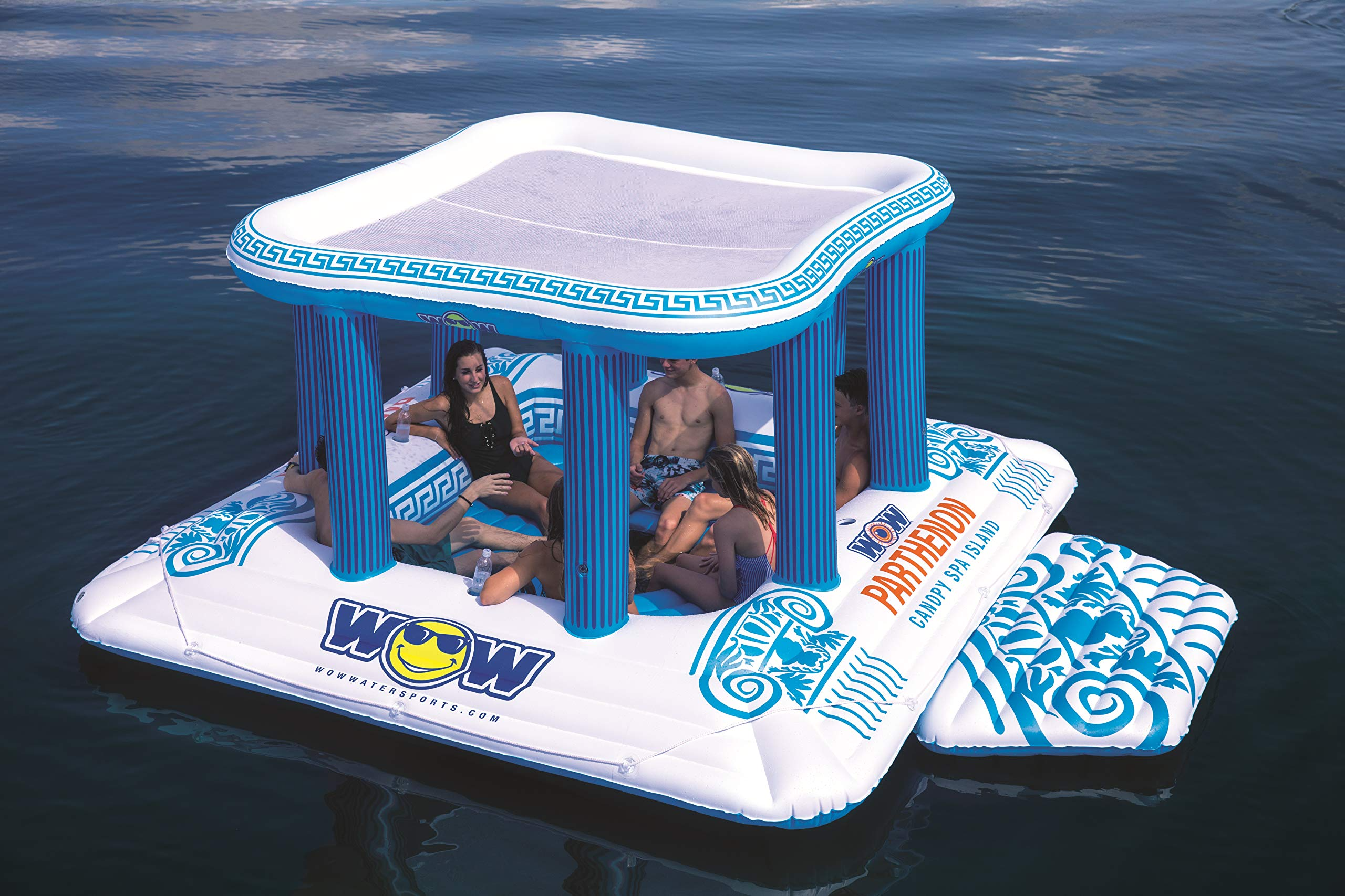 【Sports&Outdoors】World of Watersports Parthenon Canopy Spa Island, 8 Person Inflatable Island