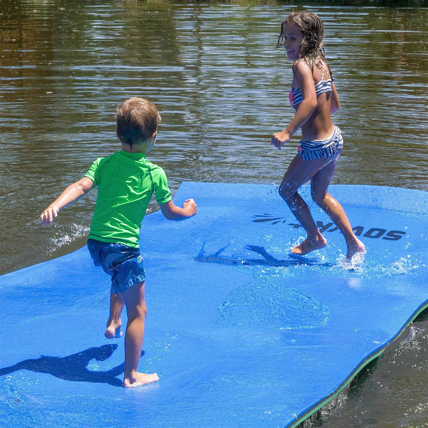 【Sports&Outdoors】Premium Floating Mat for Lakes and Pools - Extra Large (18 x 6 feet) Water Mat Floating Dock