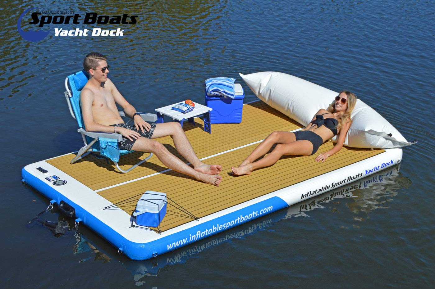 【Sports&Outdoors】Inflatable Sport Boats Yacht Dock 10x6x6 inches Thick Inflatable Dock Floating Platform
