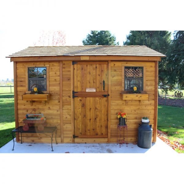 【Storage Shed】9 ft. W x 6 ft. D Solid Wood Storage Shed